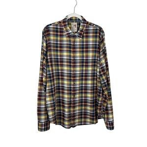 Relwen Plaid Long Sleeve Button Front Shirt